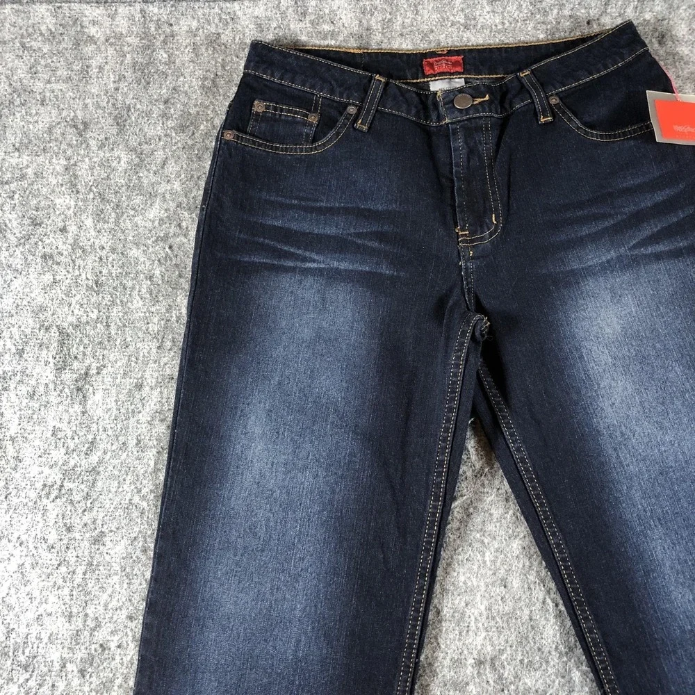 Mossimo Bootcut Jeans Juniors 9 Dark Wash Mid Rise Stretch Denim - Picture 3 of 16